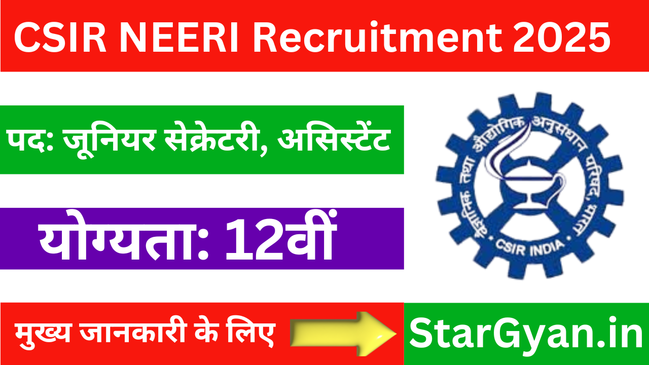 CSIR NEERI Recruitment 2025