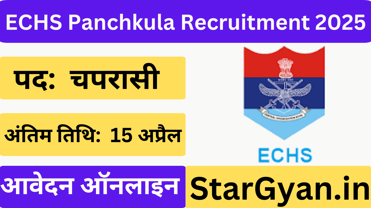 ECHS Panchkula Recruitment 2025